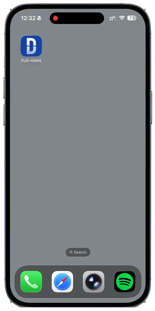 departureboard.io running on a phone